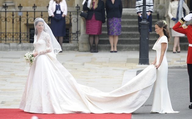 Catherine and Pippa Middleton at the royal wedding.