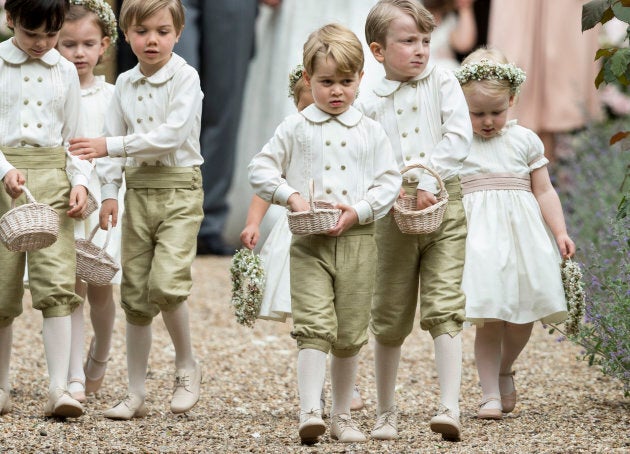 Prince George at auntie Pippa Middleton's wedding.