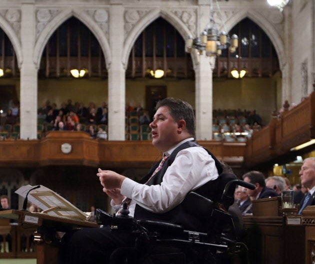 Disabilities Minister Kent Hehr is shown in the House of Commons on Dec. 7, 2017.