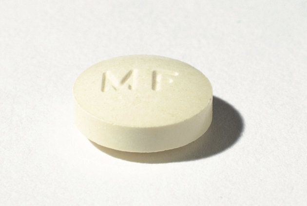 An example of a Mifegymiso abortion pill, also known as the two-drug combination RU-486.