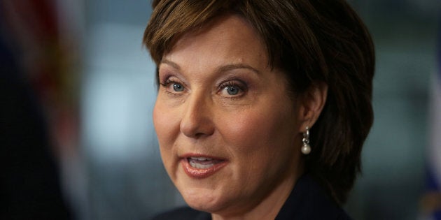 Christy Clark speaks to the media in Vancouver on May 30, 2017.