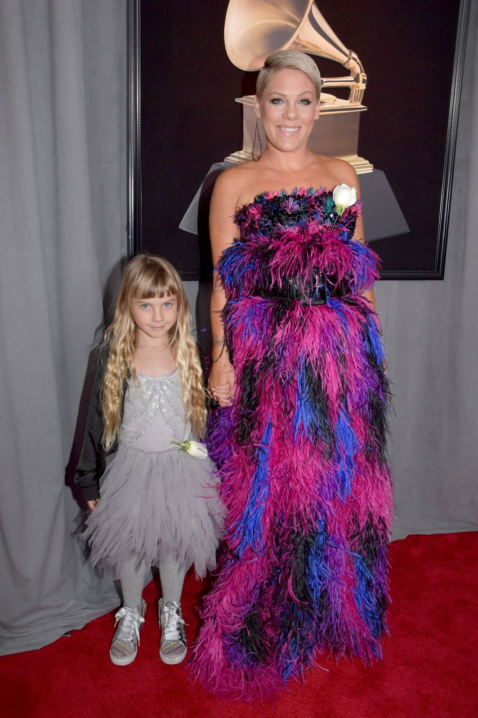 Pink and her daughter