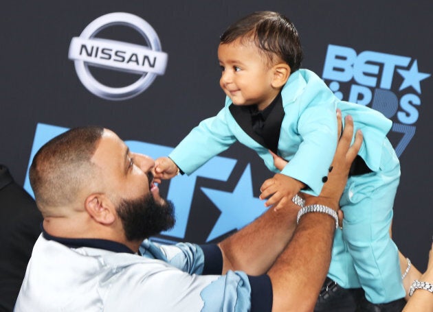 DJ Khaled and Asahd Tuck Khaled at the 2017 BET Awards on June 25, 2017.