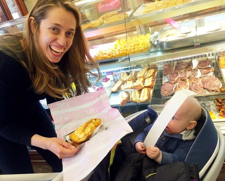 Traveling with a baby is worth it if it involves pastries