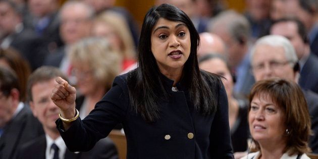 Government House Leader Bardish Chagger speaks in the House of Commons on Jan. 31, 2018.