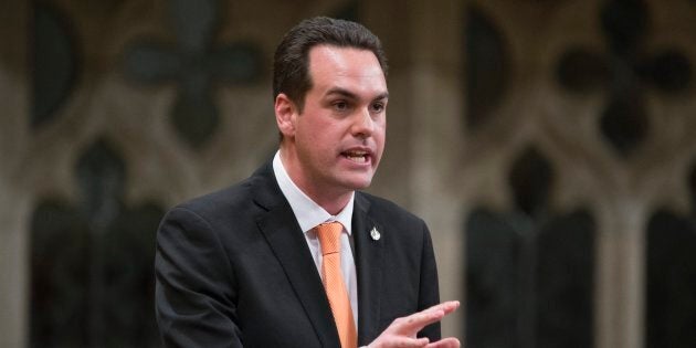 NDP MP Erin Weir speaks in the House of Commons on April 12, 2016.