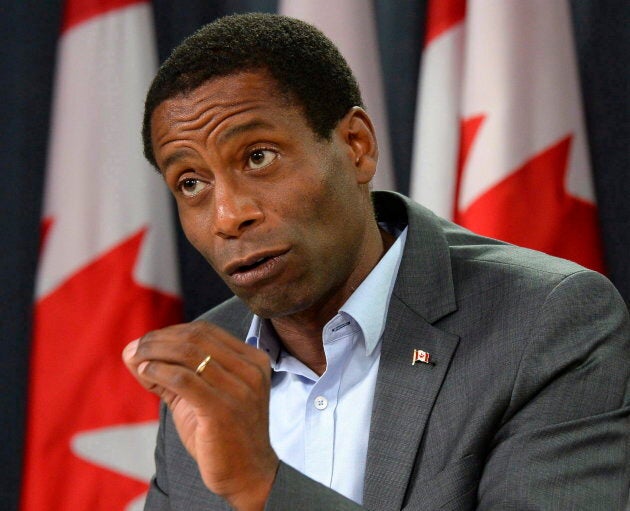 Liberal MP Greg Fergus speaks during a press conference in Ottawa on Sept. 12, 2015.