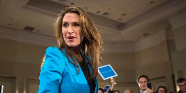 Ontario Progressive Conservative Party Leadership candidate Caroline Mulroney appears at a event in Toronto on Feb. 5, 2018.