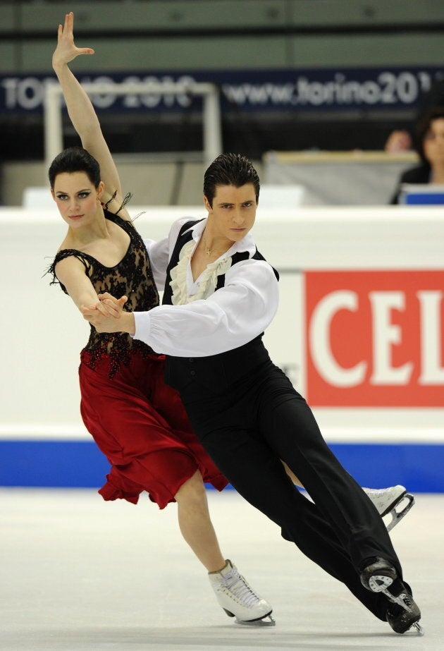 Virtue and Moir perform their original dance at the World Figure Skating Championships on March 25, 2010 in Turin, Italy.