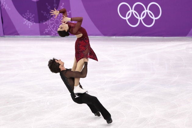 Virtue and Moir compete in the figure skating team event at the Pyeongchang 2018 Winter Olympic Games.