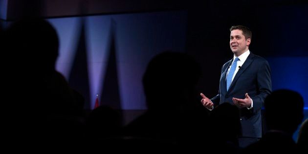 Conservative Leader Andrew Scheer speaks at the Manning Networking Conference in Ottawa on Feb. 9, 2018.