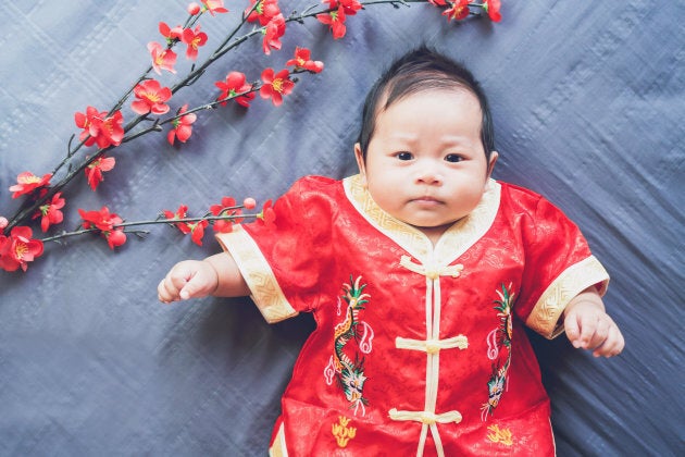 Newborn chinese store new year outfit