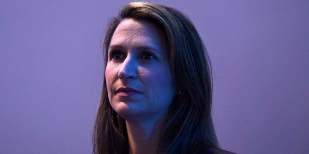 Ontario PC Party leadership candidate Caroline Mulroney waits to participate in a Q&A at the Manning Networking Conference in Ottawa on Feb. 9, 2018. THE CANADIAN PRESS/Justin Tang