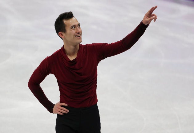 Patrick Chan competes in the Men Free Skating during the Figure Skating Team Event at the PyeongChang Olympics.