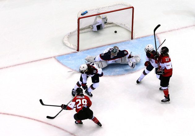 Marie-Philip Poulin scored the overtime winner in the gold medal game at the 2014 Sochi Olympics.