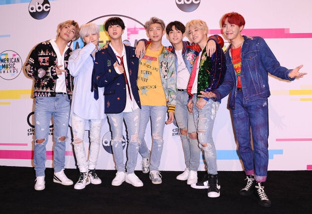 BTS at the 2017 American Music Awards on Nov. 19, 2017.