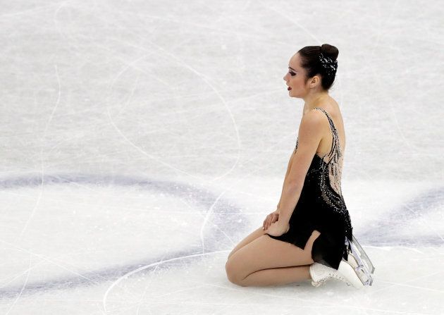Kaetlyn Osmond after her performance at the ISU Grand Prix of Figure Skating Final in Nagoya, Japan on Dec. 9, 2017.