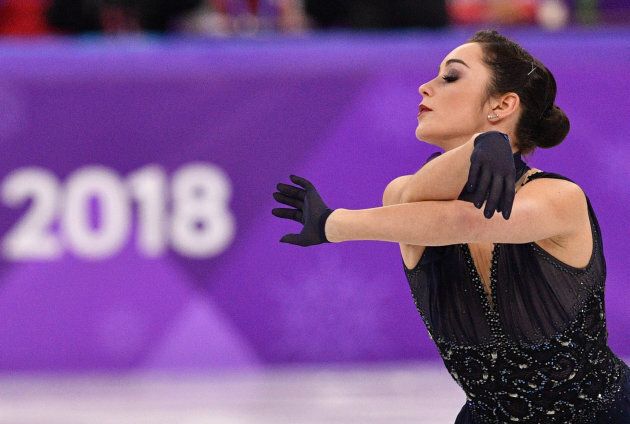 Kaetlyn Osmond competes in the women's single skating short program during the PyeongChang Olympics.