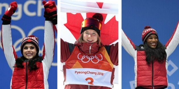 Canada's Tessa Virtue, Cassie Sharpe, and Phylicia George are just three of the many female athletes who have won medals at the 2018 PyeongChang Olympics.