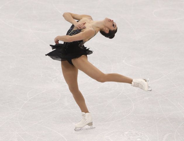 Kaetlyn Osmond competes during the Ladies Single Skating Free Program at the 2018 Olympics.