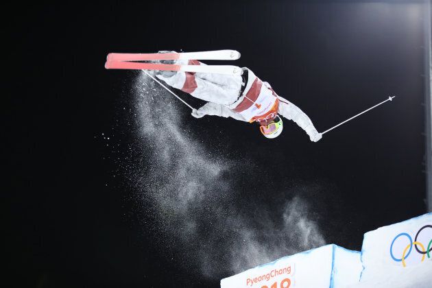 Mikael Kingsbury from Canada competes during the men's moguls freestyle skiing event at the PyeongChang Winter Games at Phoenix snow park, PyeongChang, South Korea on Feb. 12, 2018.