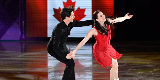 Canada's Tessa Virtue and Scott Moir perform during the figure skating gala at the PyeongChang 2018 Games.