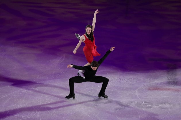 The part you don't see here is she just casually stepped off his leg after and started skating backwards without looking down like it was nothing.