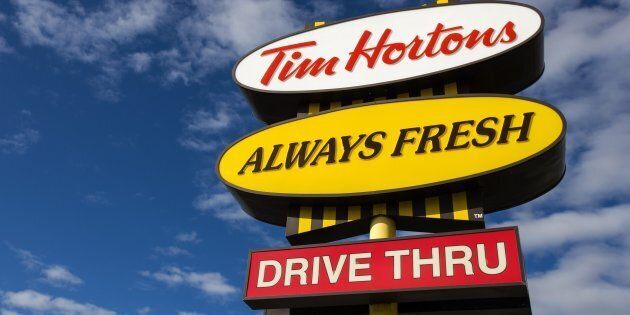 A Tim Hortons location in Kingston, Ont., Thurs. Oct. 12, 2017. Tim Hortons locations across the country have been hit by a computer virus that forced some locations to shut down over the past week.
