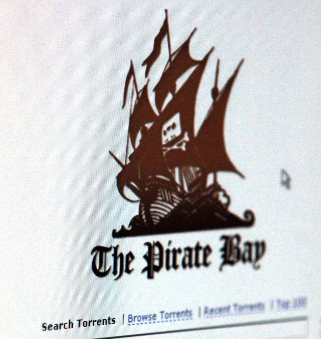 The Pirate Bay, a popular website used for downloading illegal content.