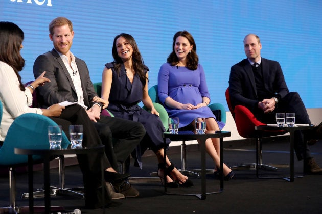 Prince Harry, Meghan Markle, Kate Middleton and Prince William attend the first annual Royal Foundation Forum.