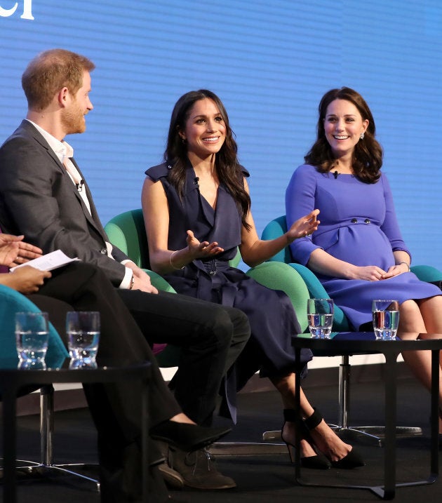 Prince Harry, Meghan Markle and the Duchess of Cambridge at the Royal Foundation Forum.