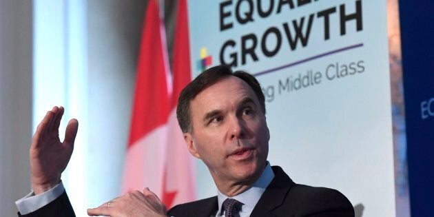 Minister of Finance Bill Morneau participates in a post-budget discussion at the Economic Club of Canada in Ottawa