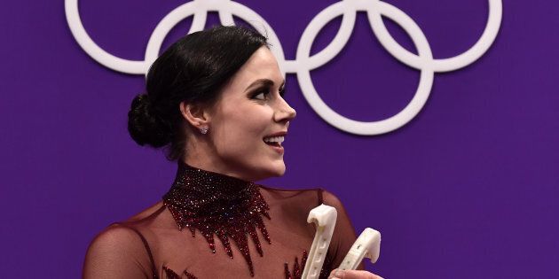 Canada's Tessa Virtue, the new face of Nivea Canada, after competing in the free dance during the PyeongChang Olympics on Feb. 20, 2018.