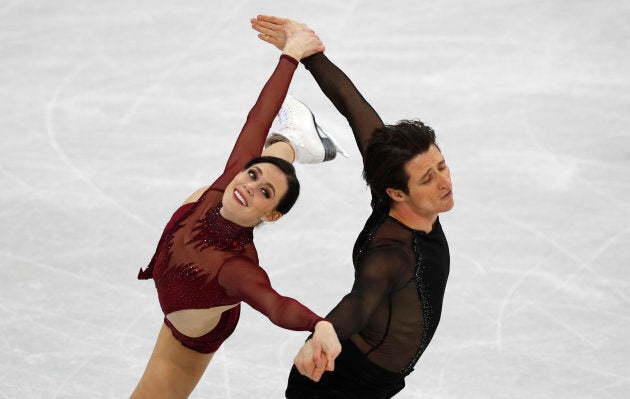 Tessa Virtue skates for her life and still looks red carpet-worthy when she and Scott Moir perform in the free dance competition final on Feb. 20, 2018.