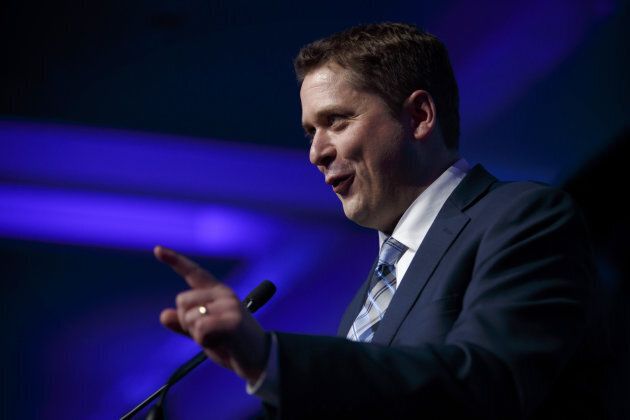 Andrew Scheer speaks during the Conservative Party Of Canada's Leadership Conference in Toronto on May 27, 2017.