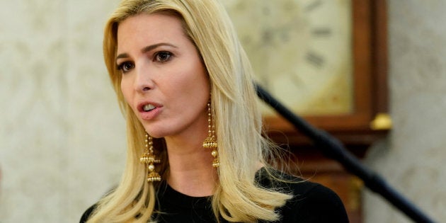 Senior White House Advisor Ivanka Trump speaks in the Oval Office of the White House in Washington, D.C., Feb. 14. The FBI is investigating Ivanka Trump's business dealings, and has taken a particular interest in the Trump International Hotel and Tower in Vancouver, according to a news report.