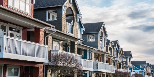 A row of houses in the Vancouver suburb of Richmond, B.C. The market for detached homes in Vancouver has softened so much that it is