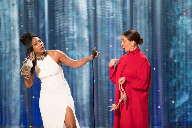 Tiffany Haddish and Maya Rudolph, just casually being the most hilarious part of the Oscars on Sunday night.