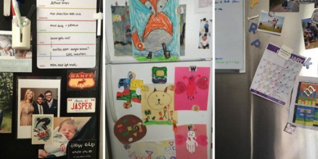 HuffPost Canada asked parents to show us how they tell their family's story on their fridge.
