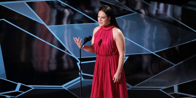 Presenter Daniela Vega at the 90th Academy Awards On March 4, 2018.