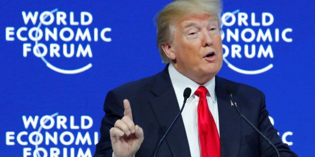 U.S. President Donald Trump gestures as he speaks during the World Economic Forum (WEF) annual meeting in Davos, Switzerland, Jan. 26. It may seem counter-intuitive, but Trump's protectionist stance might actually work to support Canada's housing market.