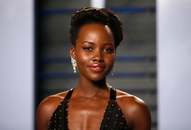 Lupita Nyong'o at the 2018 Vanity Fair Oscar Party.