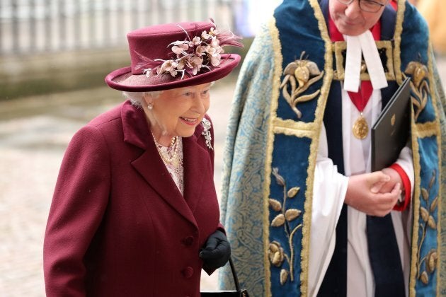 Queen Elizabeth II attends the 2018 Commonwealth Day Service.