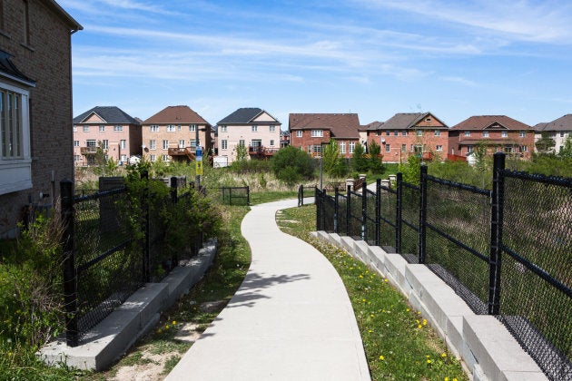 New houses stand in Brampton, Ont.