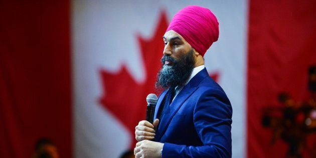 NDP Leader Jagmeet Singh shares remarks during the NDP Convention in Ottawa on Feb. 17, 2018.