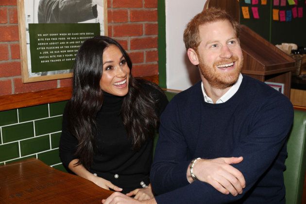 Prince Harry and Meghan Markle visit Social Bite, a business and cafe, in Scotland on Feb. 13, 2018.