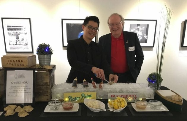 P.E.I. Premier Wade MacLauchlan is shown at an "Island social" event in Toronto on Mar. 1, 2018.