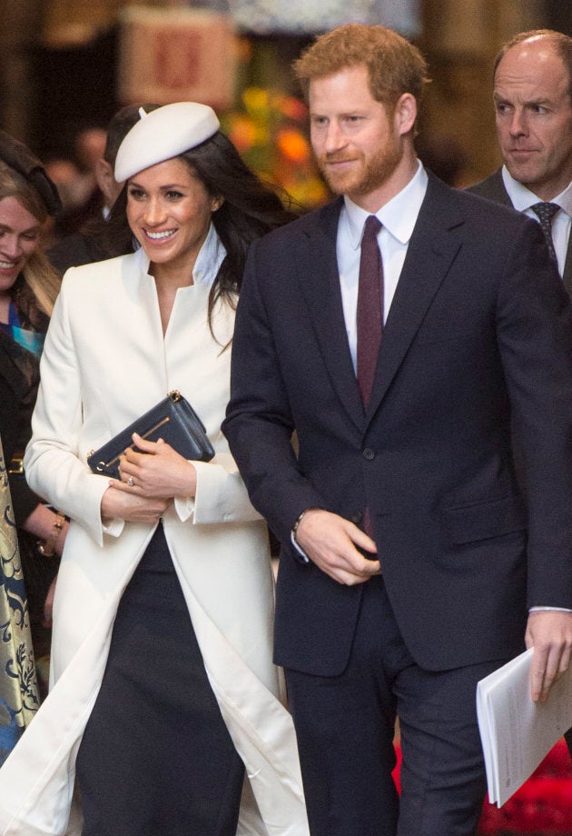 Meghan Markle and Prince Harry at the 2018 Commonwealth Day service at Westminster Abbey on March 12, 2018.