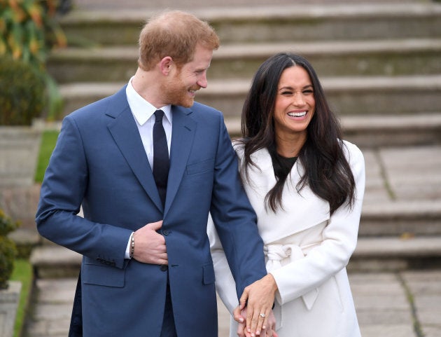 Prince Harry and Meghan Markle at their engagement photocall at Kensington Palace.