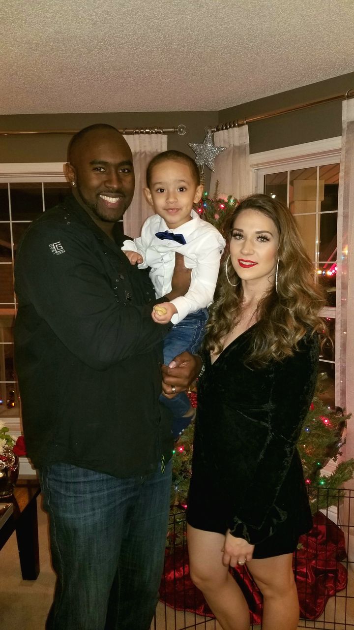 Arnold Henry, his son Amarion, and his wife Stephanie.